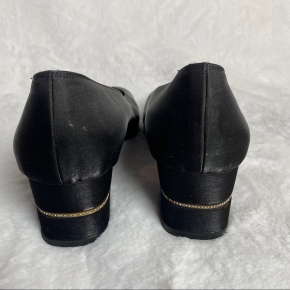 Salvatore Ferragamo Black Shinny Diamond Heels - Picture 7 of 12